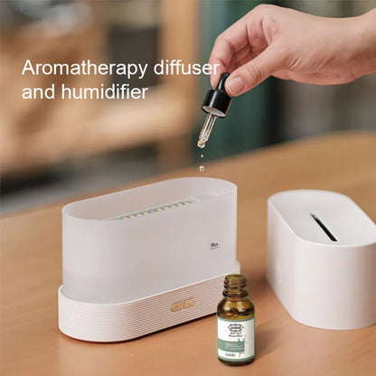 Aroma Diffuser Air Humidifier Ultrasonic Cool Mist Maker Fogger Led Essential Oil Flame Lamp Diffuser