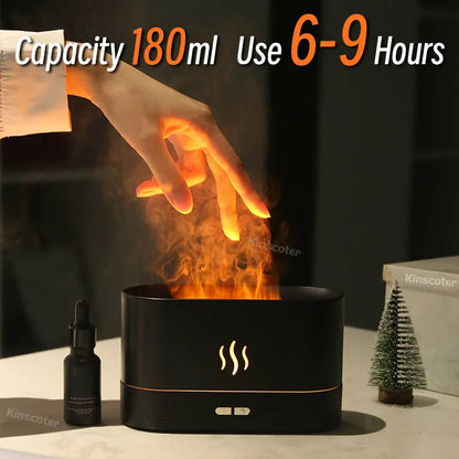 Aroma Diffuser Air Humidifier Ultrasonic Cool Mist Maker Fogger Led Essential Oil Flame Lamp Diffuser