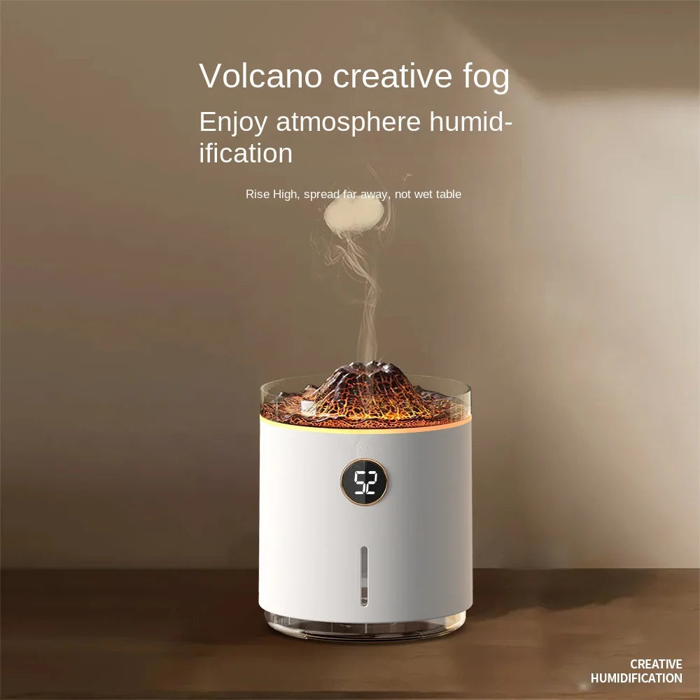 Flame Air Diffuser Volcano Aroma Diffuser Ultrasonic Oil Diffuser 350mL Auto-Off Protection for Home,Office or Yoga, Gym